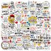 50New Inspirational Spanish Style Personalized Graffiti Stickers Suitable for Suitcases, Skateboards, Refrigerators, Laptops, Et