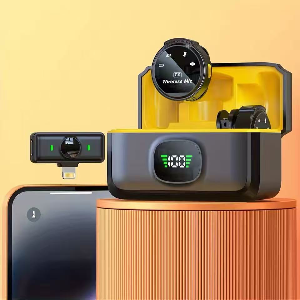 

Беспроводной петличный микрофон J6 Plug & Play Петличные микрофоны для бесшовной видеозаписи, видеоблогинга, прямых трансляций и интервью жёлтый