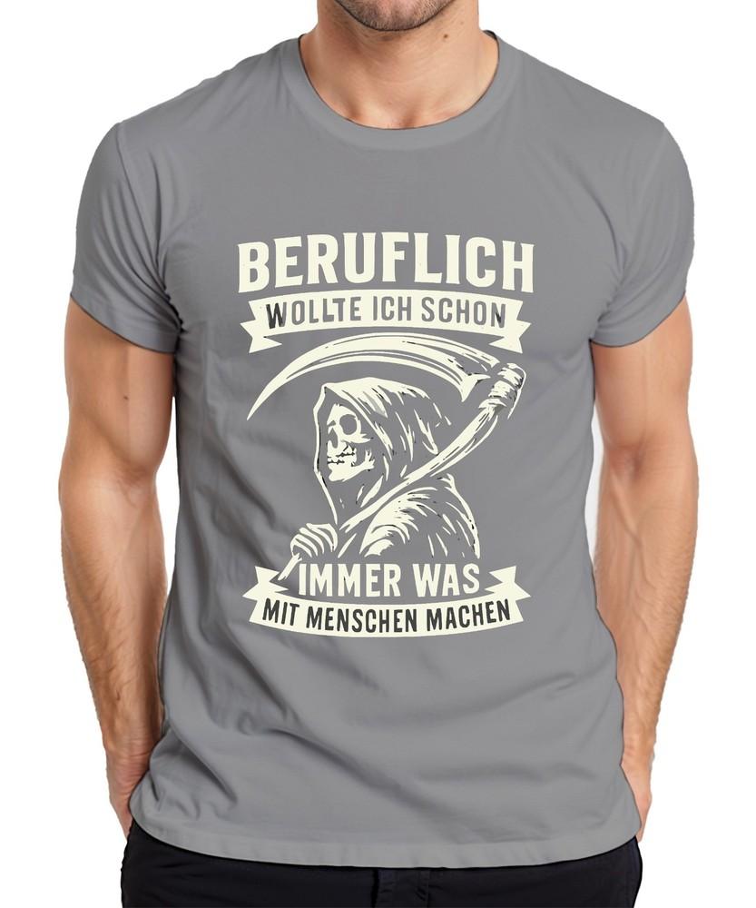 Always Wanted To Do Something With People Grim Reaper Humor Gothic Retr Unisexs Tshirt