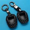 1 Piece Carbon Fiber Silicone Keychain Car Key Case for Isuzu DMAX D-MAX Mu-x 2.5 2 Buttons Car Key Cover