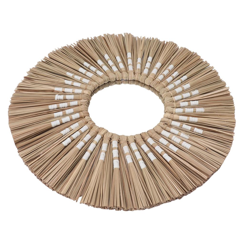 Seagrass Wall Mirror Hand Woven Decorative Round Seagrass Hanging Mirror for Entryway Bedroom Bathroom Original Color