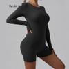 Women's Butt-Lifting Nude Yoga Suit - Slimming, Sleeveless, One-Piece Shorts