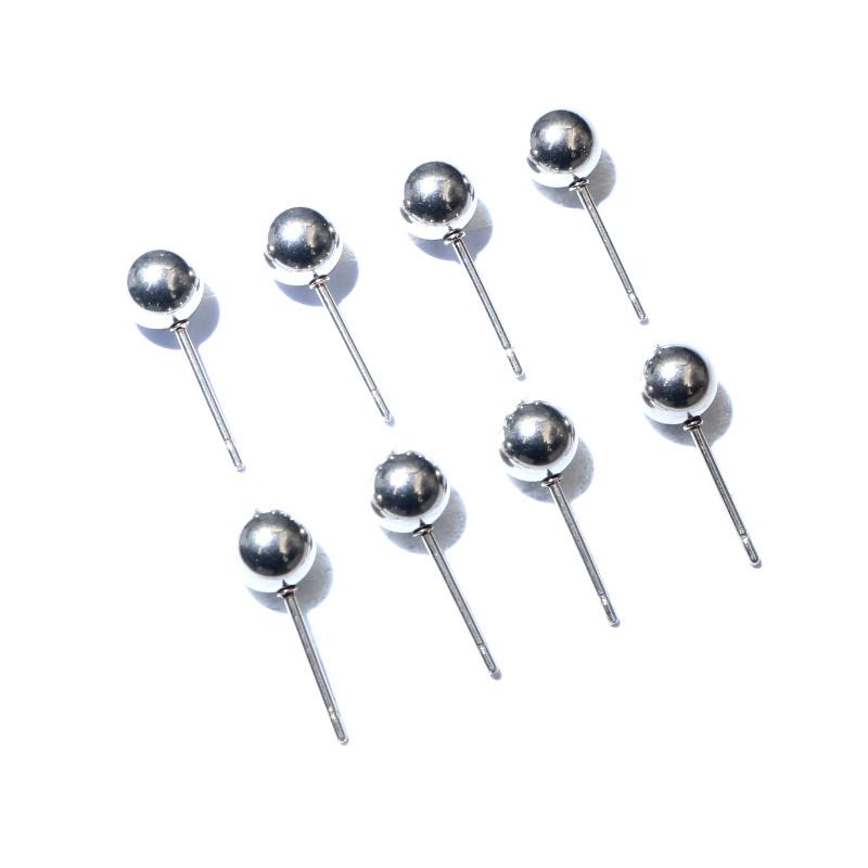 30pcs 3/4/5/6mm 316 Stainless Steel Gold Pin Findings Stud Earring Basic Pins Stoppers Connector For DIY Jewelry Making Supplies