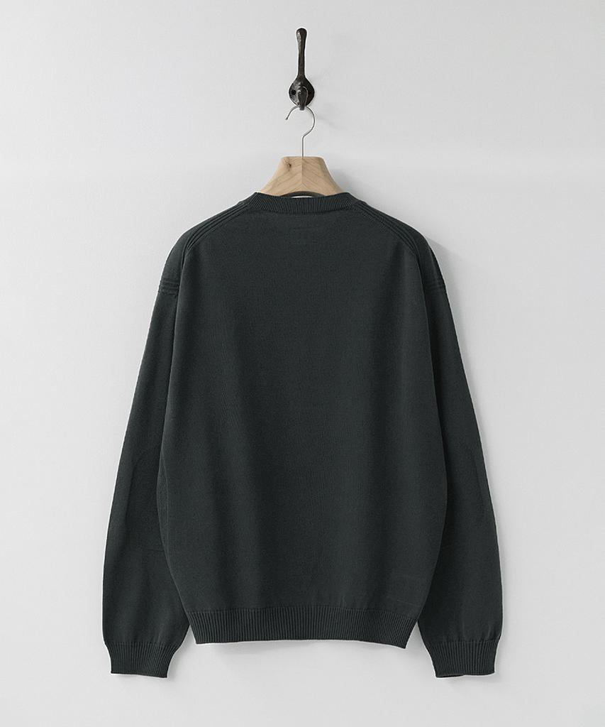 Leopeusaideu Whole Garment Crew Knit Charcoal