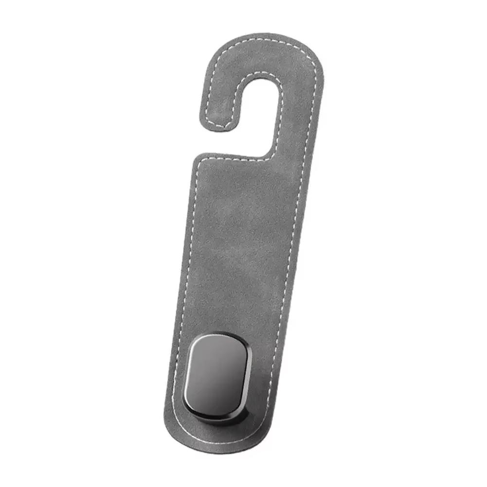 Universal Metal Car Seat Headrest Hook 2 In 1 Soft Leather Car Seat Back Hook for Purse Bag Backpack Double Hook Car Seat Hanger
