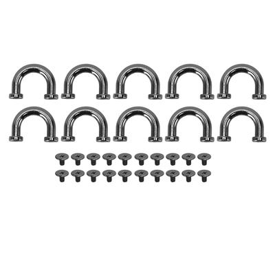 10 Set Bag Arch Bridge U Shape Metal D Ring Connector Buckles Shackle for Purses Necklaces Shoulder