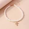Elegant Cross Pendant Necklaces for Women Girls Pearl Beaded Choker Necklace Wedding Party Jewelry Gifts