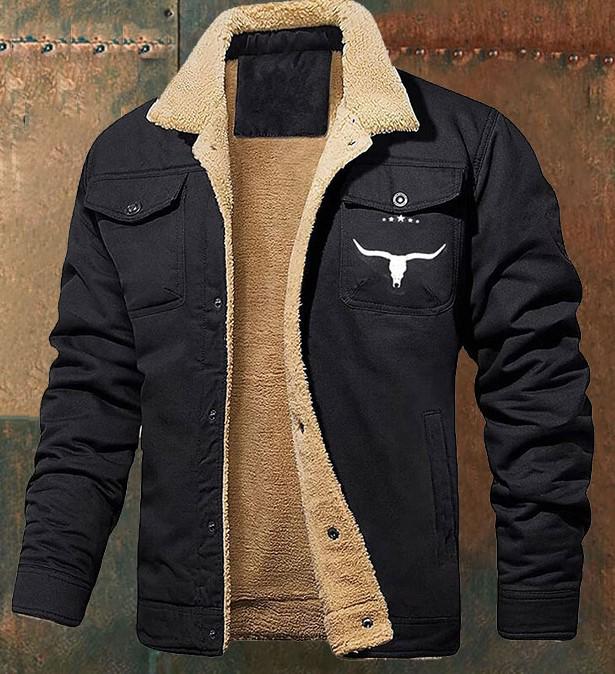 

2025 Men s Lambswool Workwear Jacket, Autumn/Winter Collection 4XL чорний