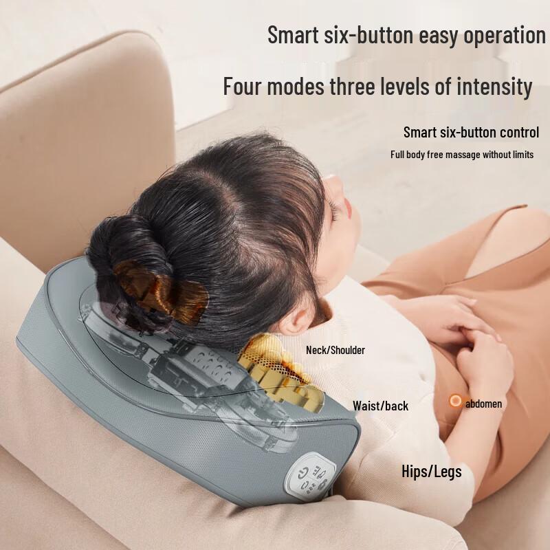 AUX Wiederaufladbares Nackenmassagegerät mit 3D-Kneten und Rotlichtwärme