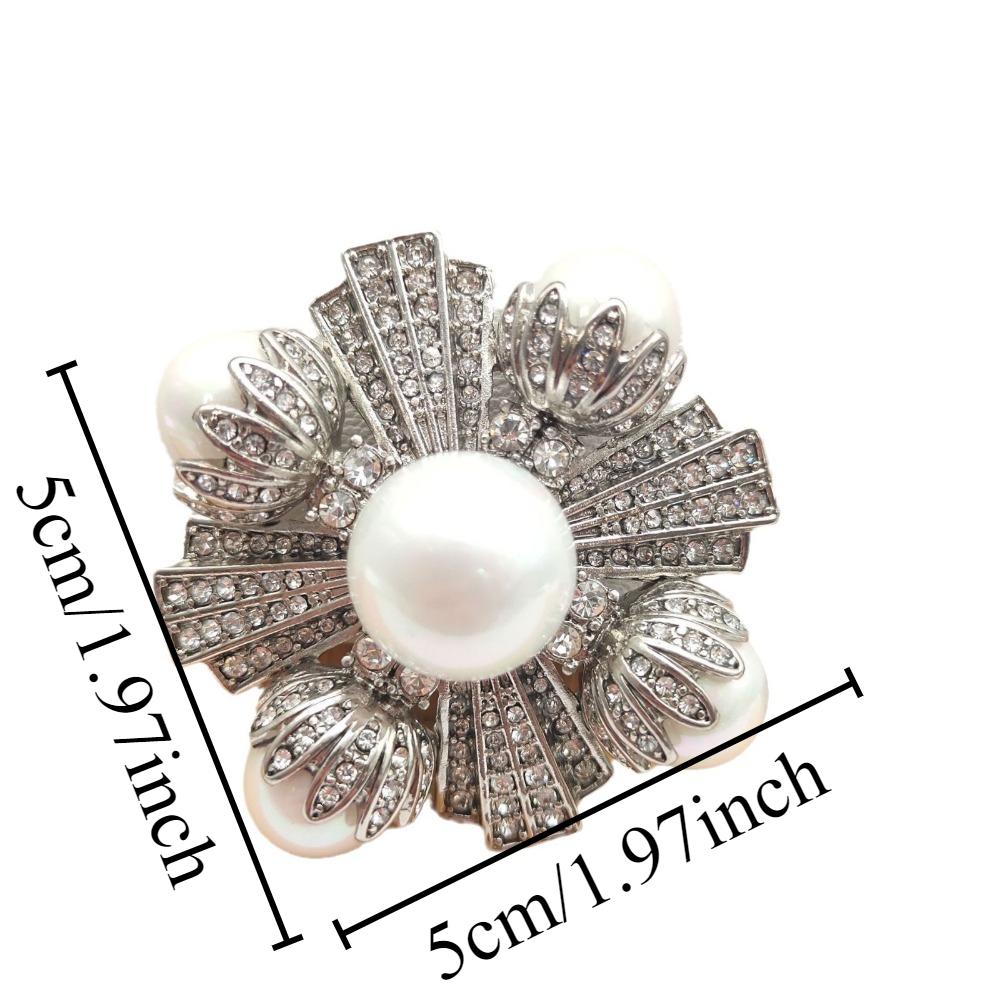 Baroque Vintage Luxury Cross Flower Design BroochUnisex Suit Coat Clothing Jewellery Accessories Pinsholiday Party Couple Gifts