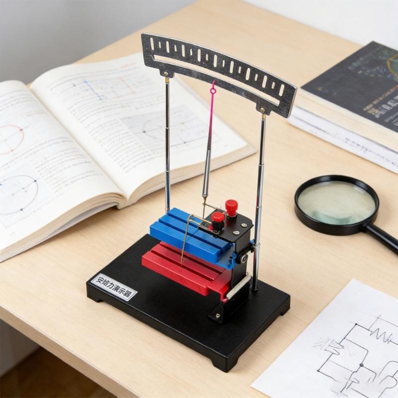 Physics Teaching Device for Demonstrating Force On Electric Current In Magnetic Field for Quick Setups and Longevity