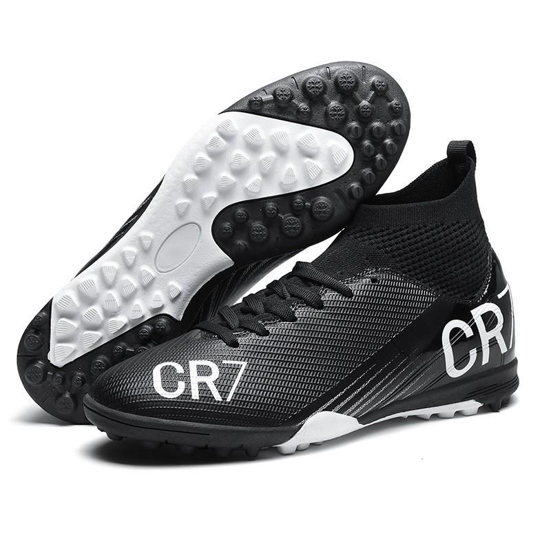 High-Cut Football Cleats Men Women Training On Artificial Turf Lightweight TPR Sole Soccer Shoes