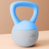 6KG Soft Kettlebell, Kettlebell with Non-Slip Handle for Home Gym, Weight Lifting, Strength Training, Light Blue/Grey