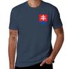 Slowakei Wappen T-Shirt Basic Einfarbige Kurzarm T-Shirts