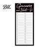 Small List Pad Magnetic Notepad, Thick Paper Tear-off Checklist Planner, Black Bordered Retro Reminder Board Design Task Organizer for Grocery