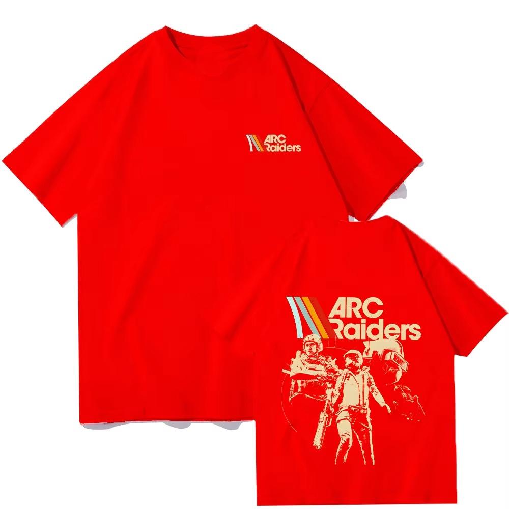 ARC Raiders Striped T Shirts ARC Hot Game Survival Evolved Tees Gifts for Gamer Cotton Tshirts men Vintage Game Lovers Tops