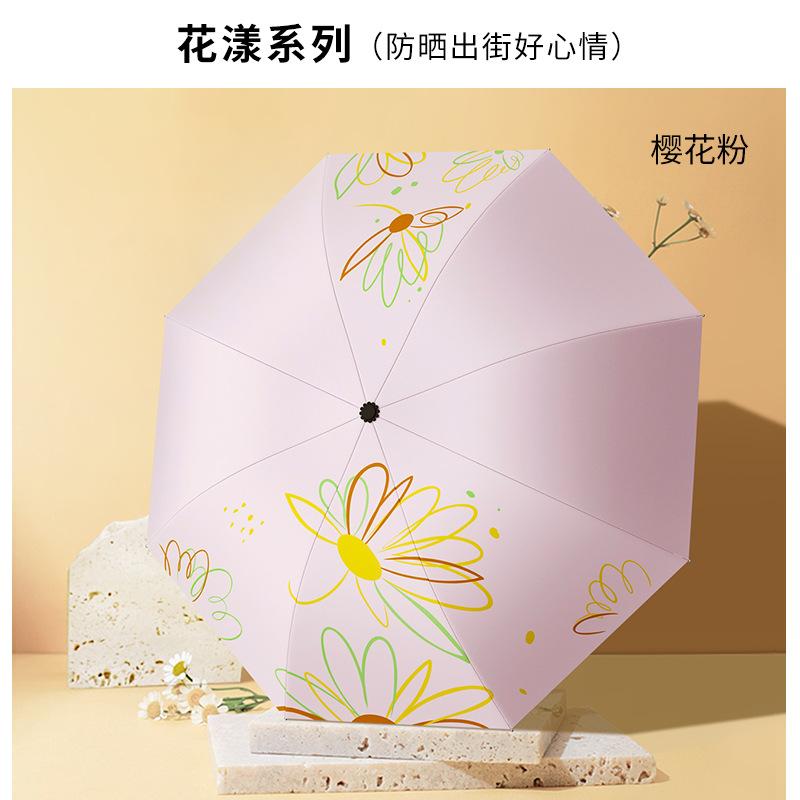 ins manually enlarged double umbrella summer windshield sun protection parasol female UV protection