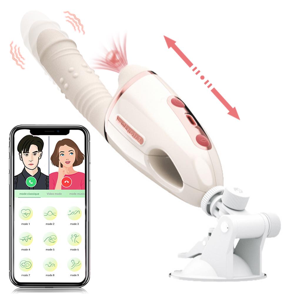 9 Vibrating Sex Machine Thrusting Dildo Vibrator G Spot Clitoral Massage Penetration Suction Disk Adult Sex Toys for Women Men