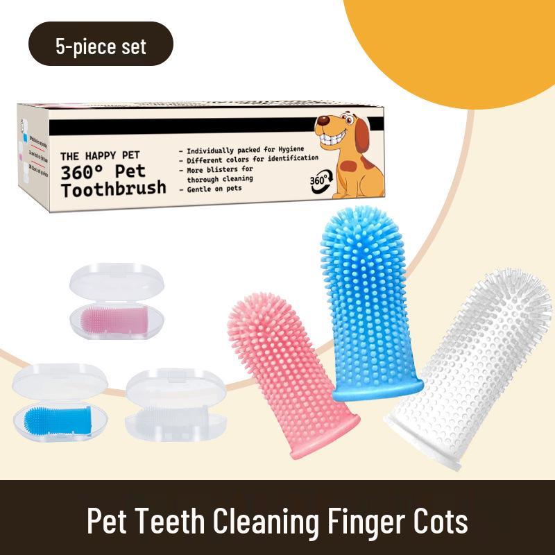 Pet Finger Toothbrush for Cats and Dogs - Universal Oral Care & Tartar Removal Tool