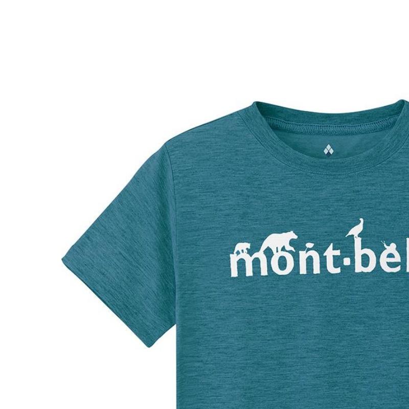 MONTBELL T-Shirt Kids Logo Print Crew Neck Short Sleeve Kids