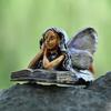 Creative Cute Fairy Figurines Handmade Resin Craft Angel Girl Statue with Wings Funny Fairy Desktop Ornament Outdoor