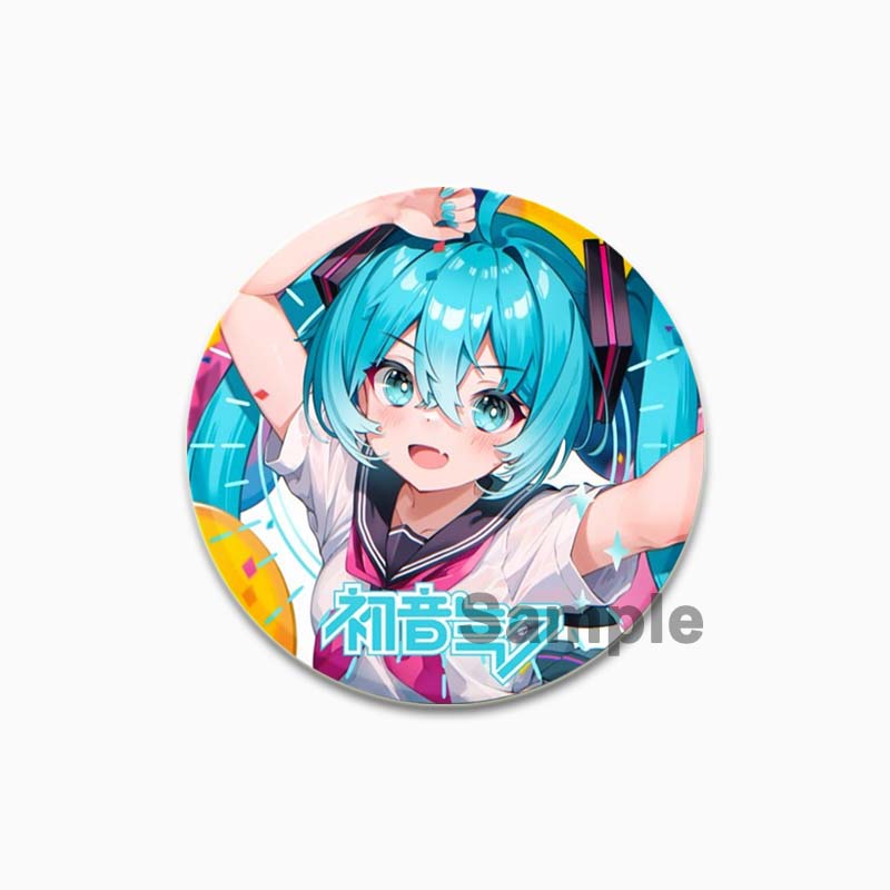 

32/44/58 мм Хацунэ Мику Брошь на рюкзаке Круглые броши ручной работы Милые булавки Аниме Значок Значки для одежды 58mm