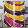 Window Curtain for Room 2 Panel Colorful Fruit Anti-mosquito Curtains for Camera Halloween Decoration Partition Shades Living