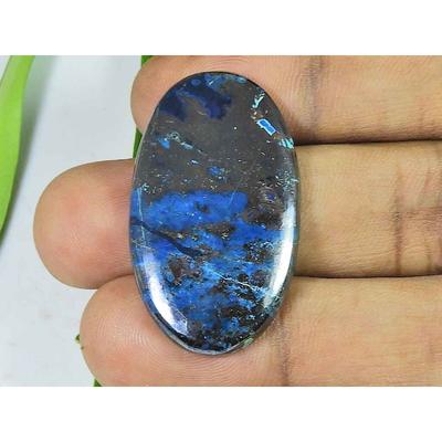 21X37X4MM Natural Shattuckite Oval Cabochon Loose Gemstone for Jewelry 44Cts SK-4479