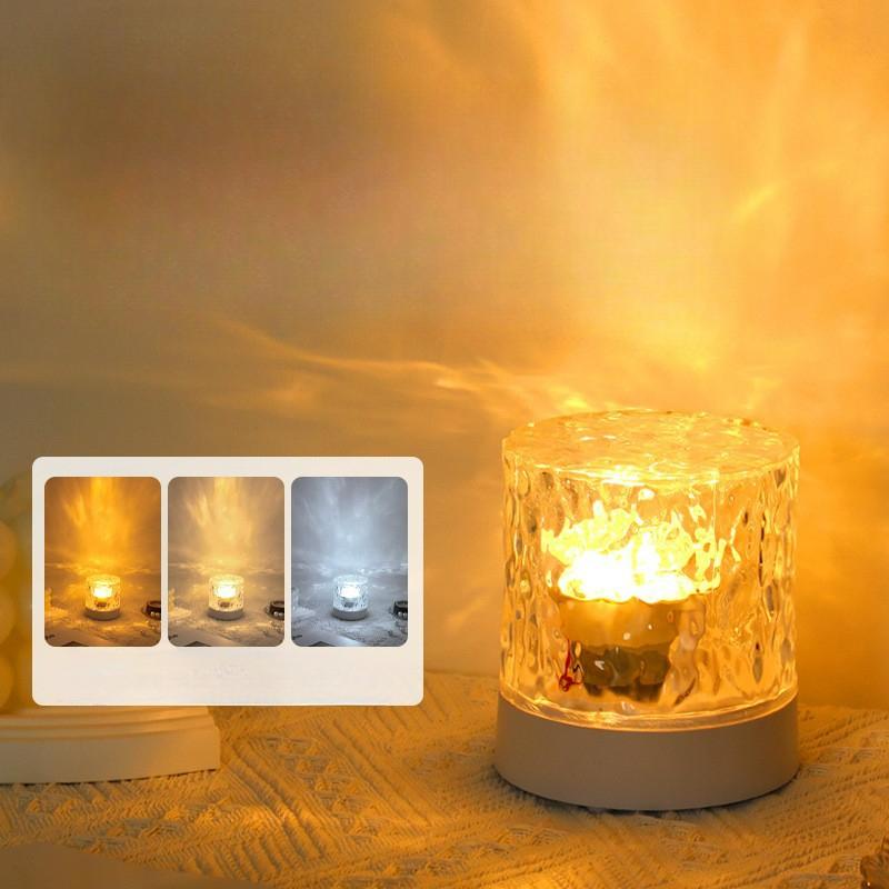 LED wiederaufladbare USB-Umgebungstischlampen RGB Water Wave Desktop dekorative Lampe