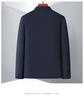 Men's Mid-Aged Business Casual Spring/Autumn Stand Collar Jacket - High-End, Short, Pure Color, Commuter Wear