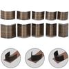 10 Pièces Coupe-Extrémité de Ceinture en Cuir Acier Rapide Carré Forme V Outil d'Artisanat Fait Main(Ronde basse )