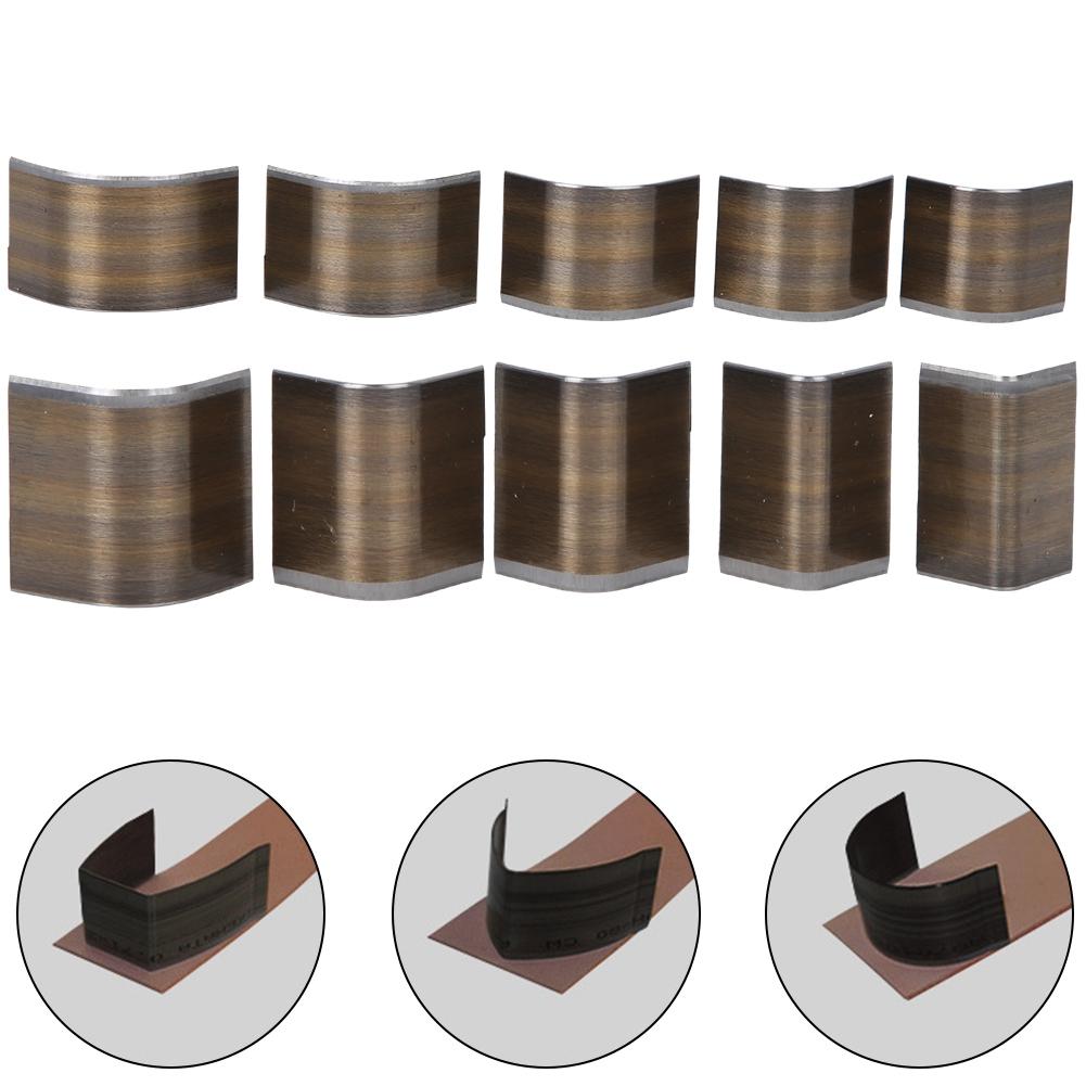 10 Pièces Coupe-Extrémité de Ceinture en Cuir Acier Rapide Carré Forme V Outil d'Artisanat Fait Main(Ronde basse )