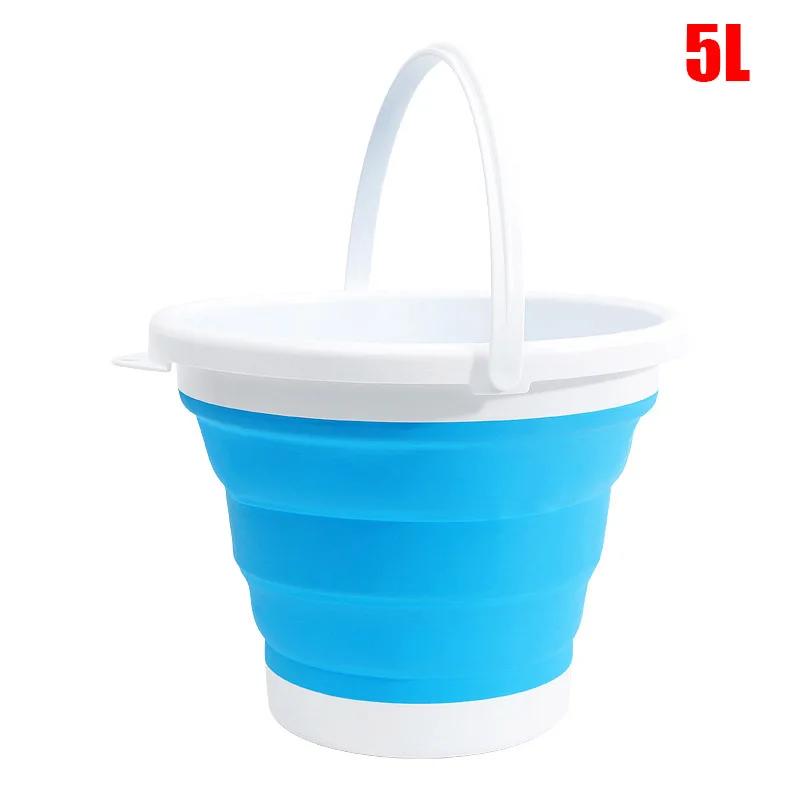 Складное силиконовое ведро для хранения - 10 л Многоцелевое для кемпинга, путешествий, рыбалки | Герметичное уличное ведро