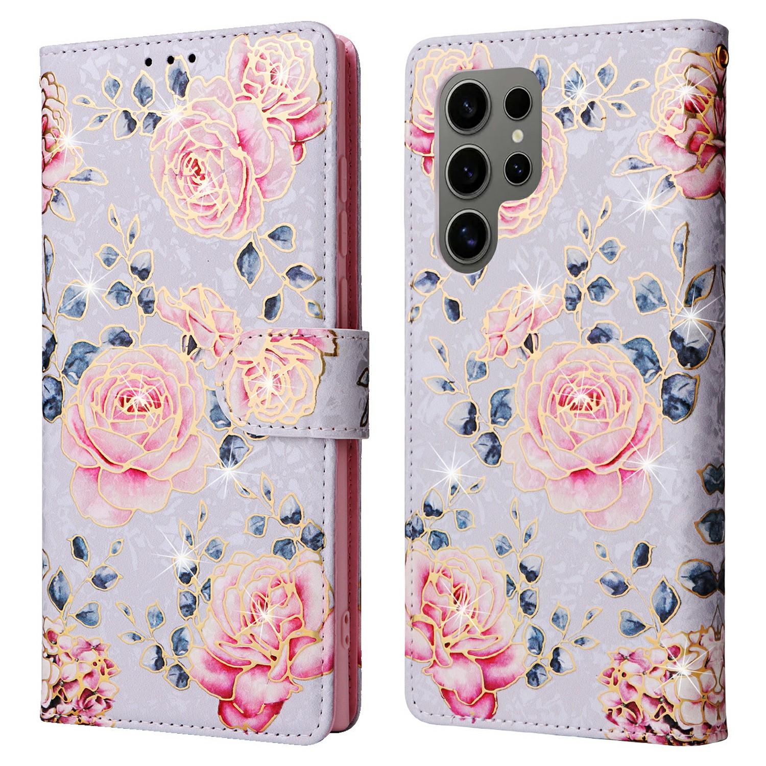 

Чохол для телефону Samsung Galaxy S25 Ultra із RFID-блокуванням та квіткою зі шкіри Rose Flower