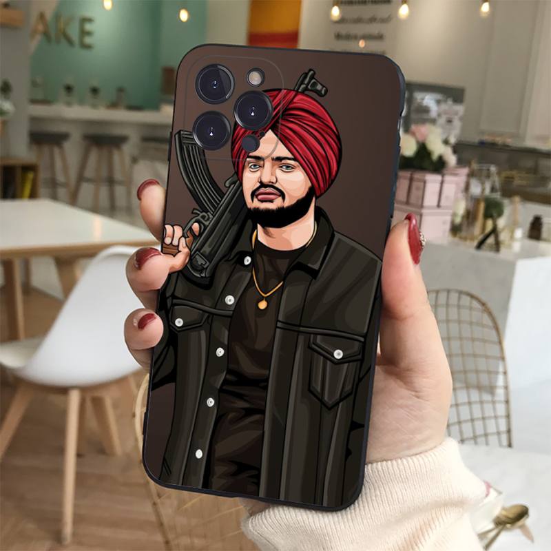 Indian Rapper Sidhu Moose Wala Phone Case Silicone Soft for iphone 14 13 12 11 Pro Mini XS MAX 8 7 6 Plus X XS XR Cover