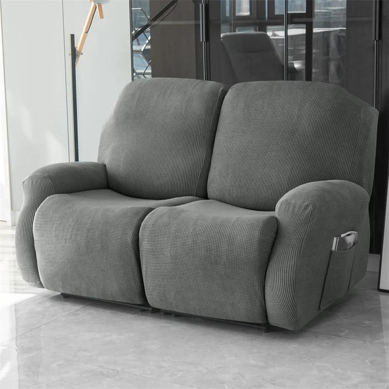 2 Seater Jacquard Recliner Sofa Cover Elastic Sofa Protector Relax Armchair Covers Stretch Couch Slipcover
