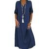 Denim dress solid color plus size dress