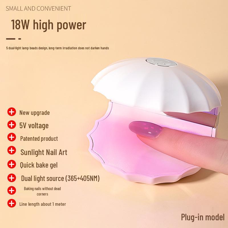Rechargeable 18W LED Nail Lamp, Quick-Dry Gel Dryer, No Hand Blackening