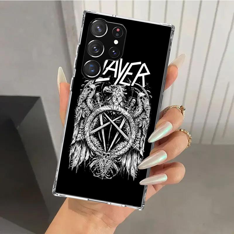 Slayer Heavy Metal Rock Band Phone Case for Samsung Galaxy S26 S24 S23 Ultra S25 Edge S22 S21 Plus S20 FE + Soft Print Shell Fun