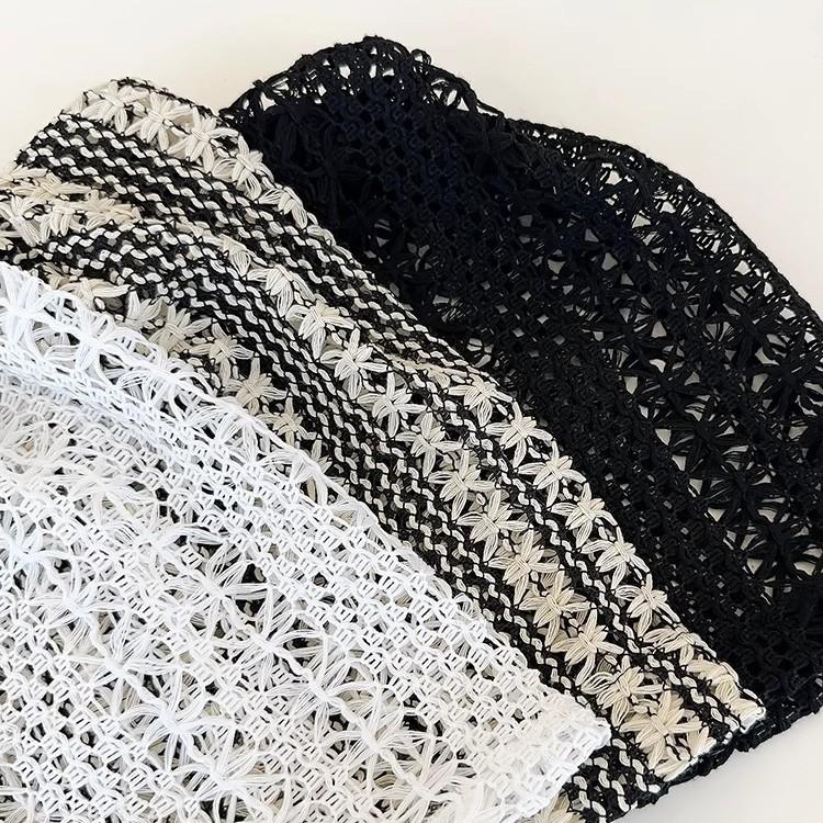 Handmade crochet hollow stacked hat for women, summer breathable vintage versatile pullover hat, loose face-flattering small hood trendy