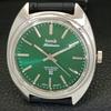 INDIAN VINTAGE HMT KOHINOOR HAND-WINDING MENS GREEN COLOR DIAL WATCH a440917-4