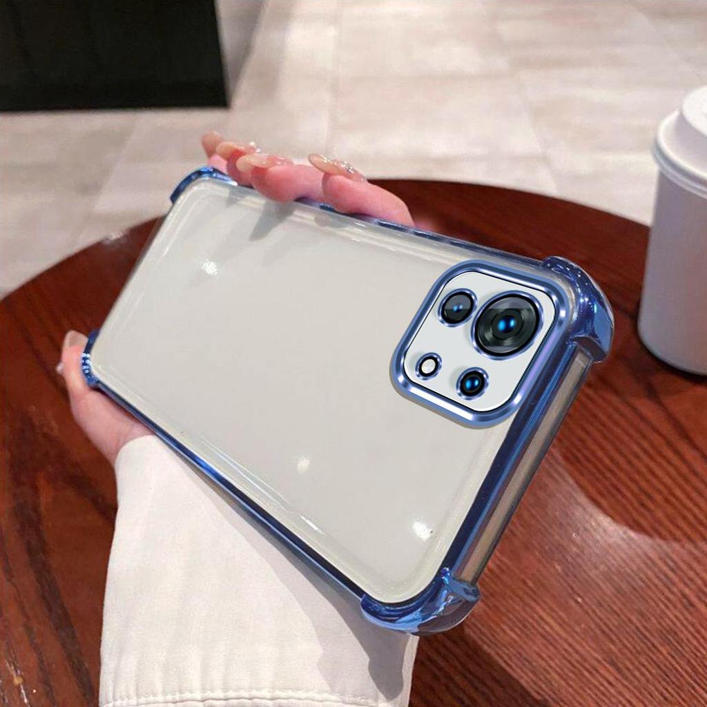 Case for Xiaomi Mi 11 Lite 5G NE,Mi 11 Lite 5G,Mi 11 Lite 4G,11 Electroplated Color Border Clear Phone Casing Cover
