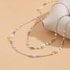 Stylish Star Fringe Pendant Necklace With Imitation Crystals and Strong Alloy Iron Chain for Women