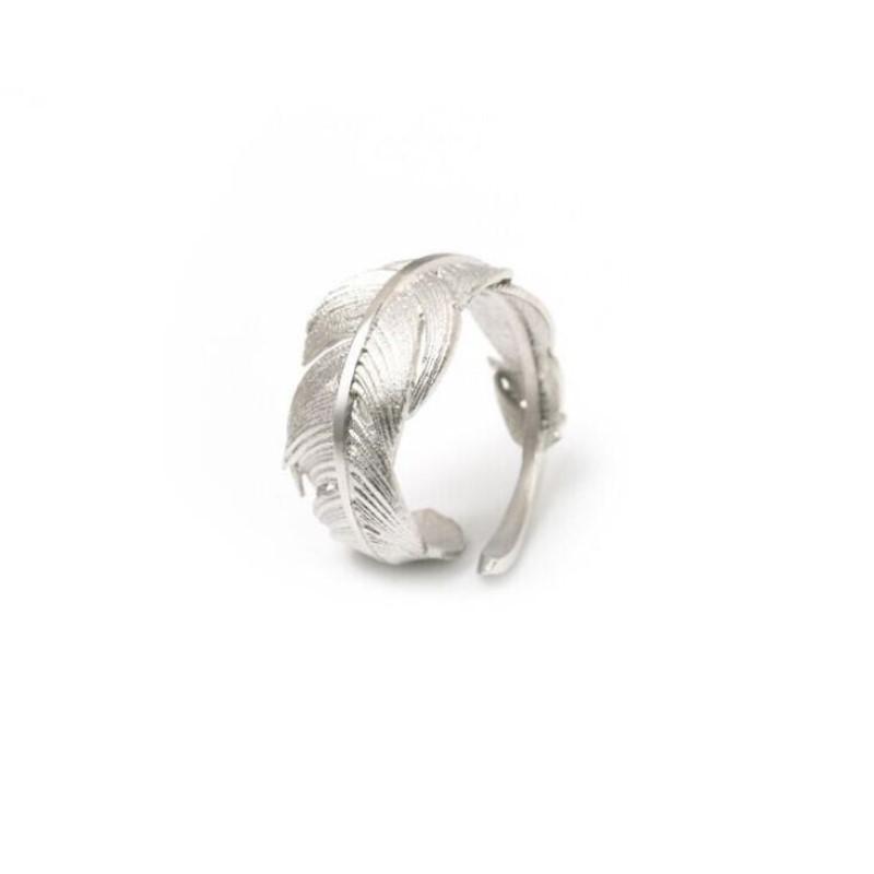 Stylish Feather Leaf Creative Open Ring