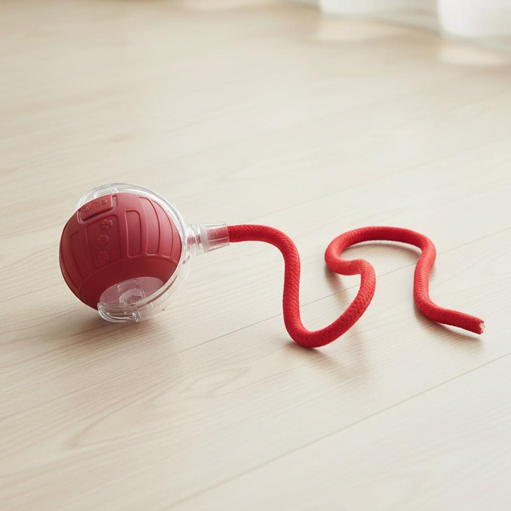 Automatic Rolling Ball Rechargeable Cat Enrichment Toys with Tail Rolling Pet Ball for Small/Medium/Large Cats To Keep Them Busy