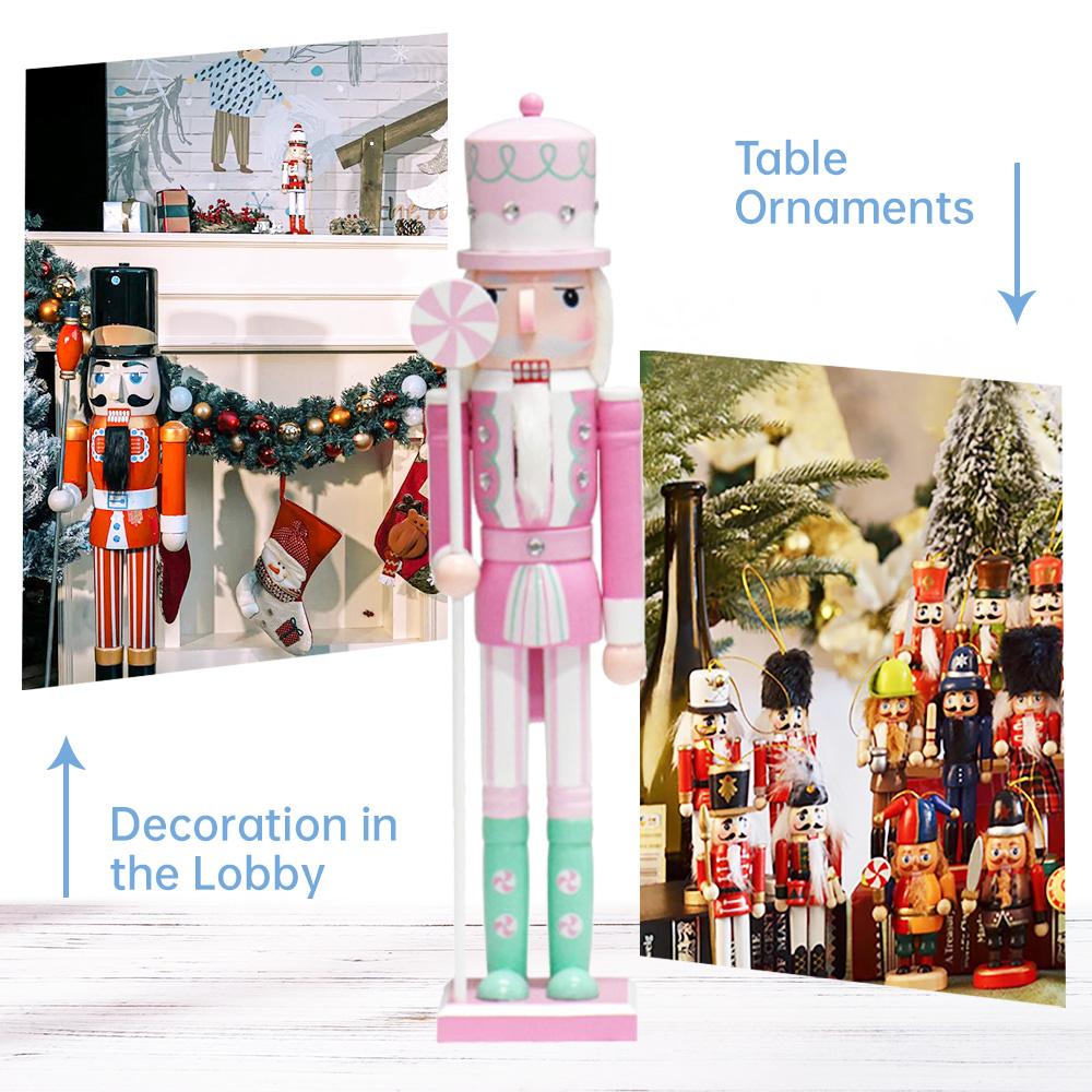 50CM Nutcracker soldier puppet candy series combination wooden craft Christmas tree pendant family festival decoration gift