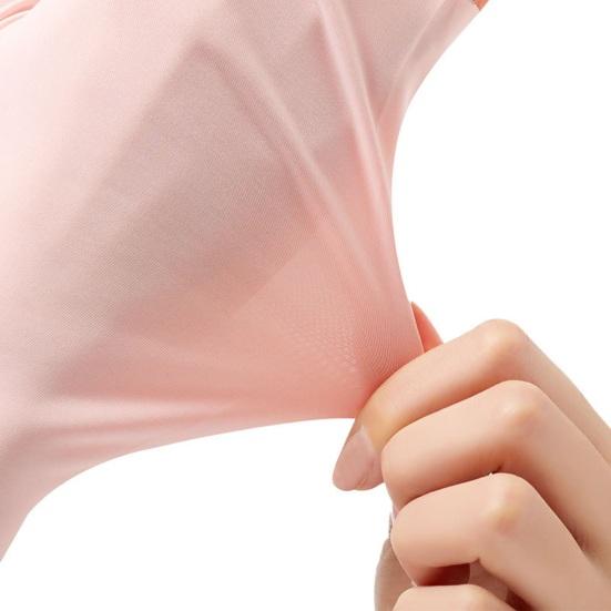 UV Protection Gloves, Ultra Thin Fingerless Sun Protection Gloves, Ice Silk Cooling Summer Gloves for Women Driving Commuting