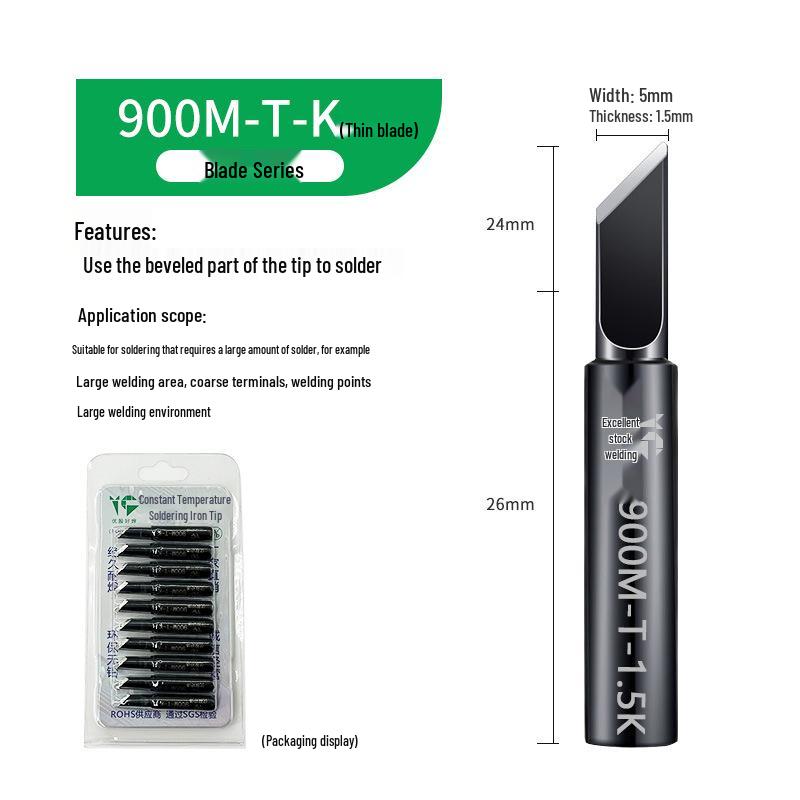 Black King Kong 936 Soldering Iron Tip - Constant Temperature, Internal Heating, Electric Soldering Station Tip.