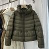 New Down Jacket for Women In Winter, Short for Small M, Waist Stand-up Collar, White Duck Down Thickened Down Jacket.
