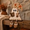 Fun Shape Halloween Wooden Ghost Signs Handmade Ghost Table Ornament  Bedroom Decor